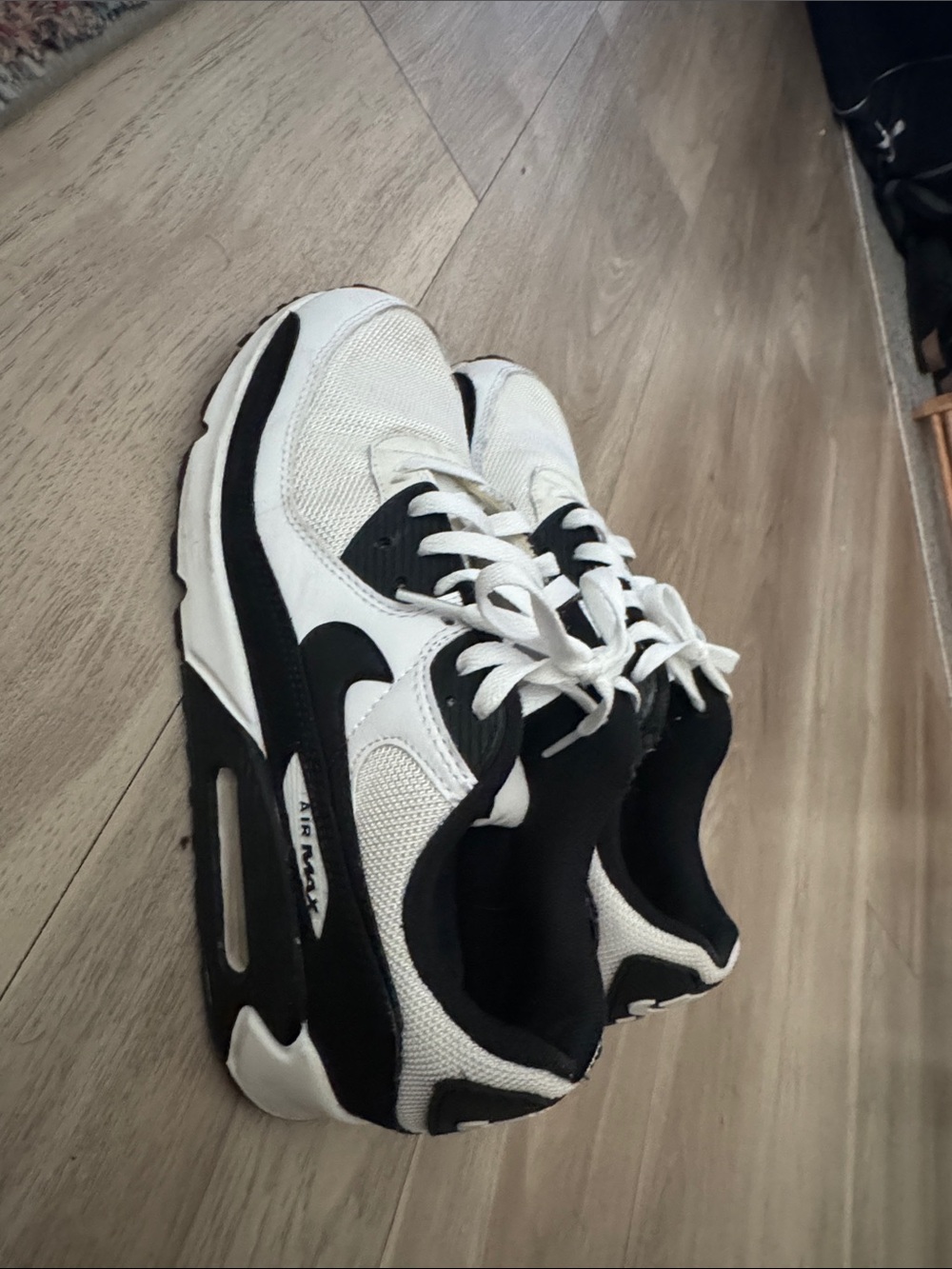 Men’s Nike Air Max White and Black Low-Top Sneakers